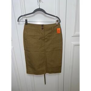 Banana Republic Women's Beige Pencil‎ Skirt Size 0 Knee Length Pockets